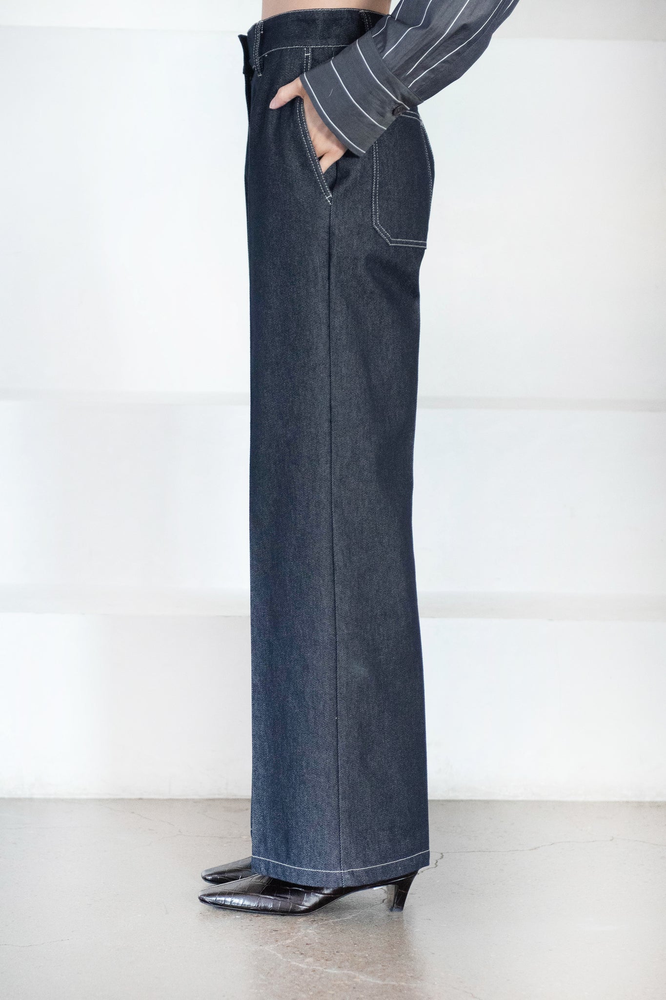 Christian Wijnants - Pantom Denim Trousers, Dark Denim