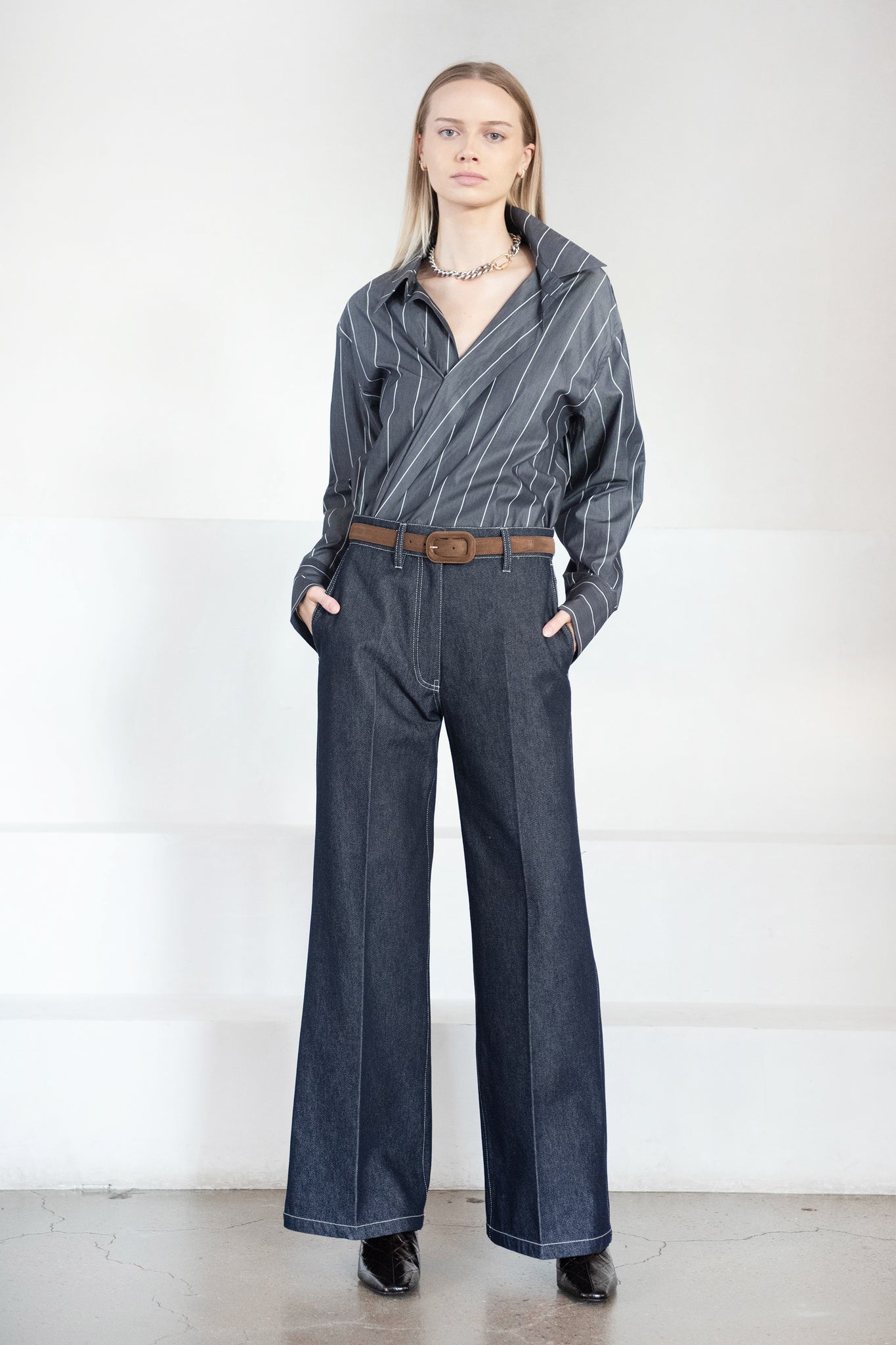 Christian Wijnants - Pantom Denim Trousers, Dark Denim