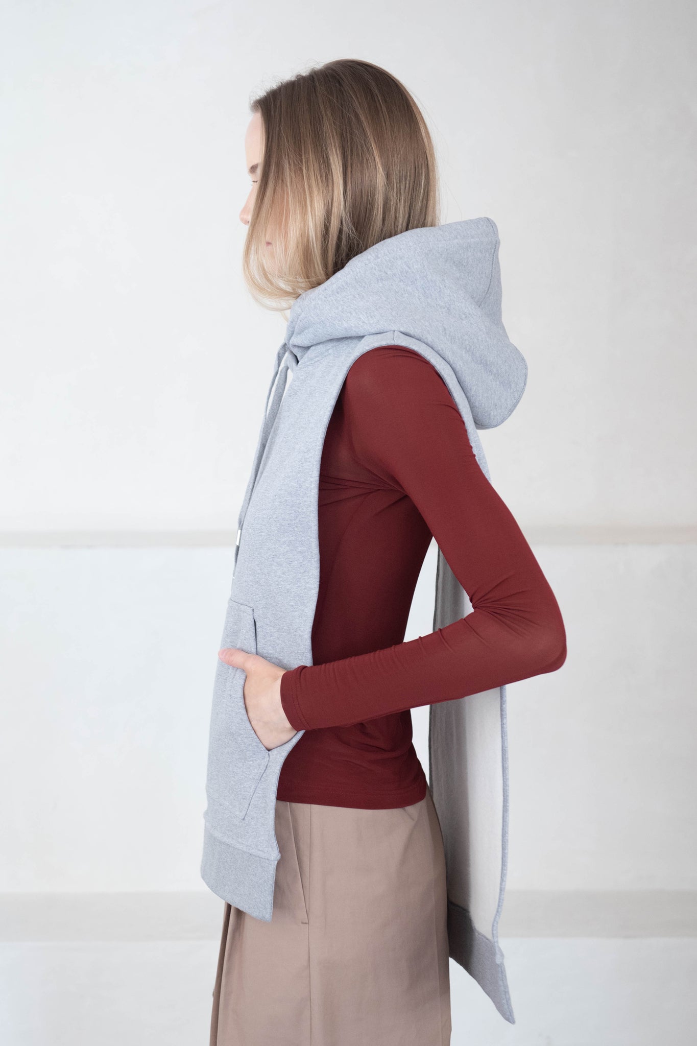 Christian Wijnants - Tabitha Sweat Bib, Heather Grey