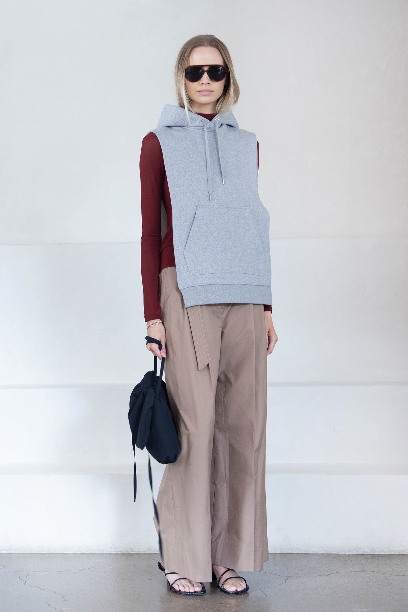 Christian Wijnants - Tabitha Sweat Bib, Heather Grey