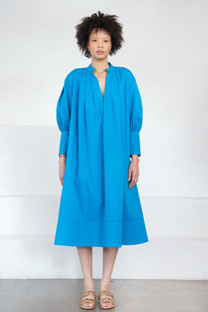 CO - Belted Long-Sleeve Midi-Dress, Cerulean