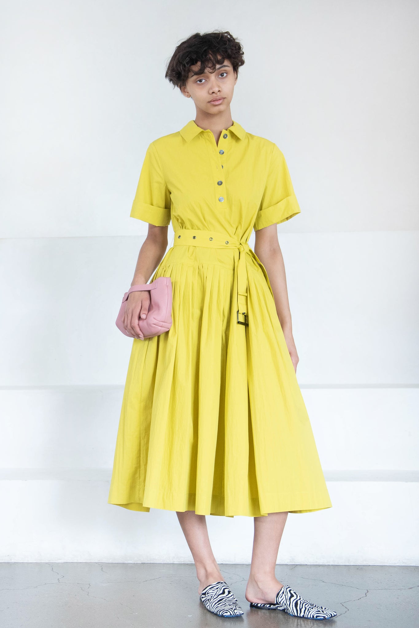 CO - Half Placket Dress, Citron