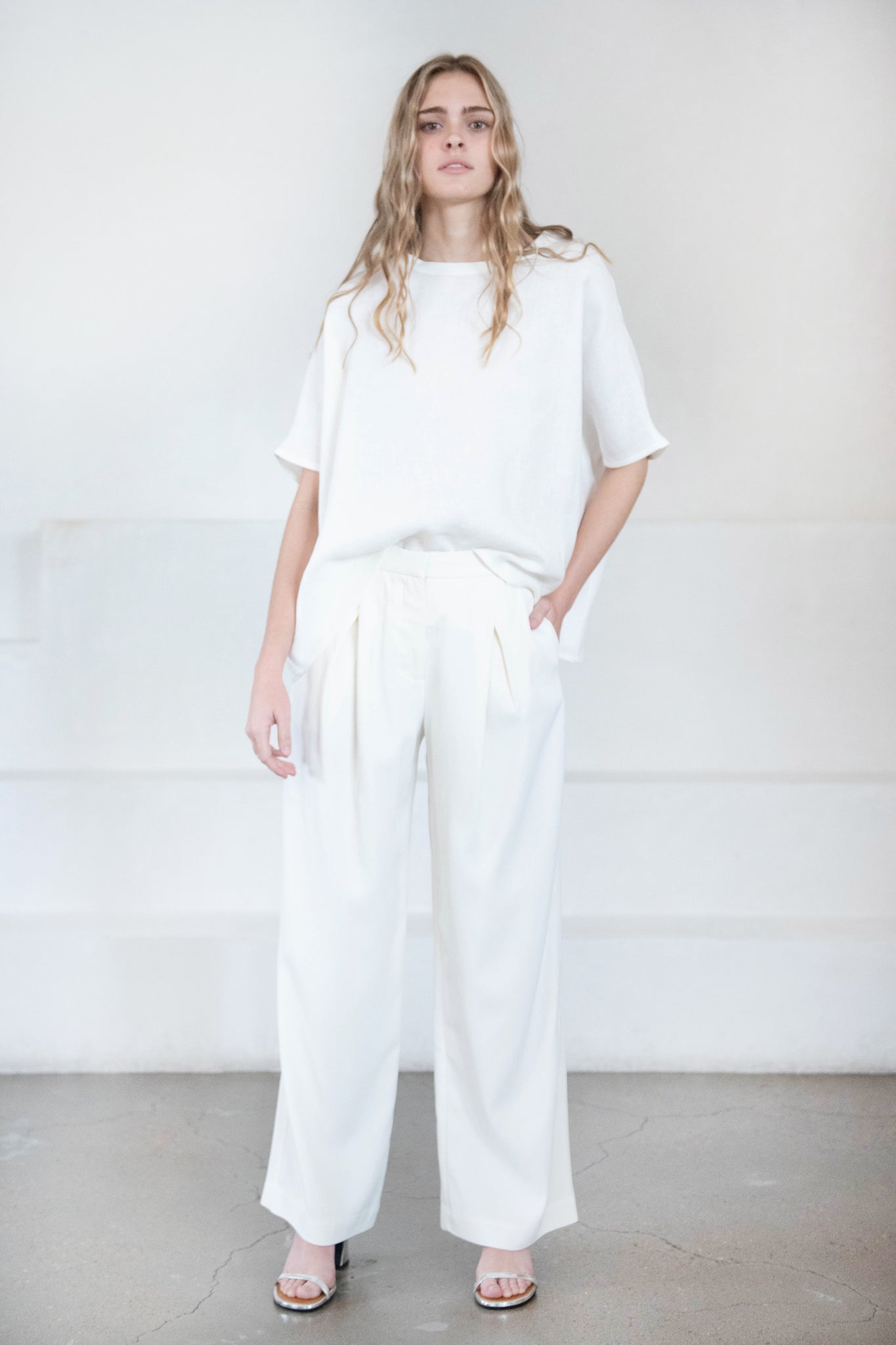CO - Front Pleat Trouser, Ivory