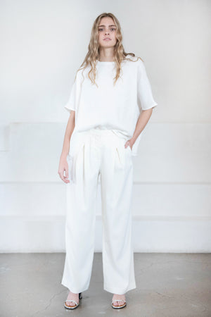 CO - Front Pleat Trouser, Ivory