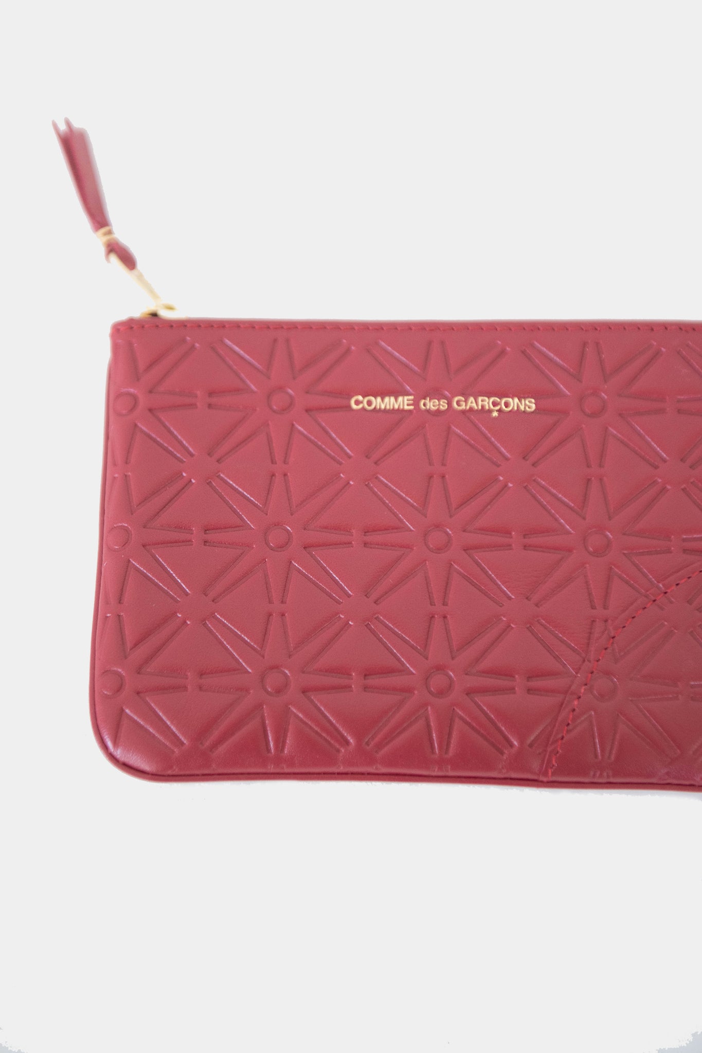 Comme des Garçons - SMALL EMBOSSED POUCH, RED