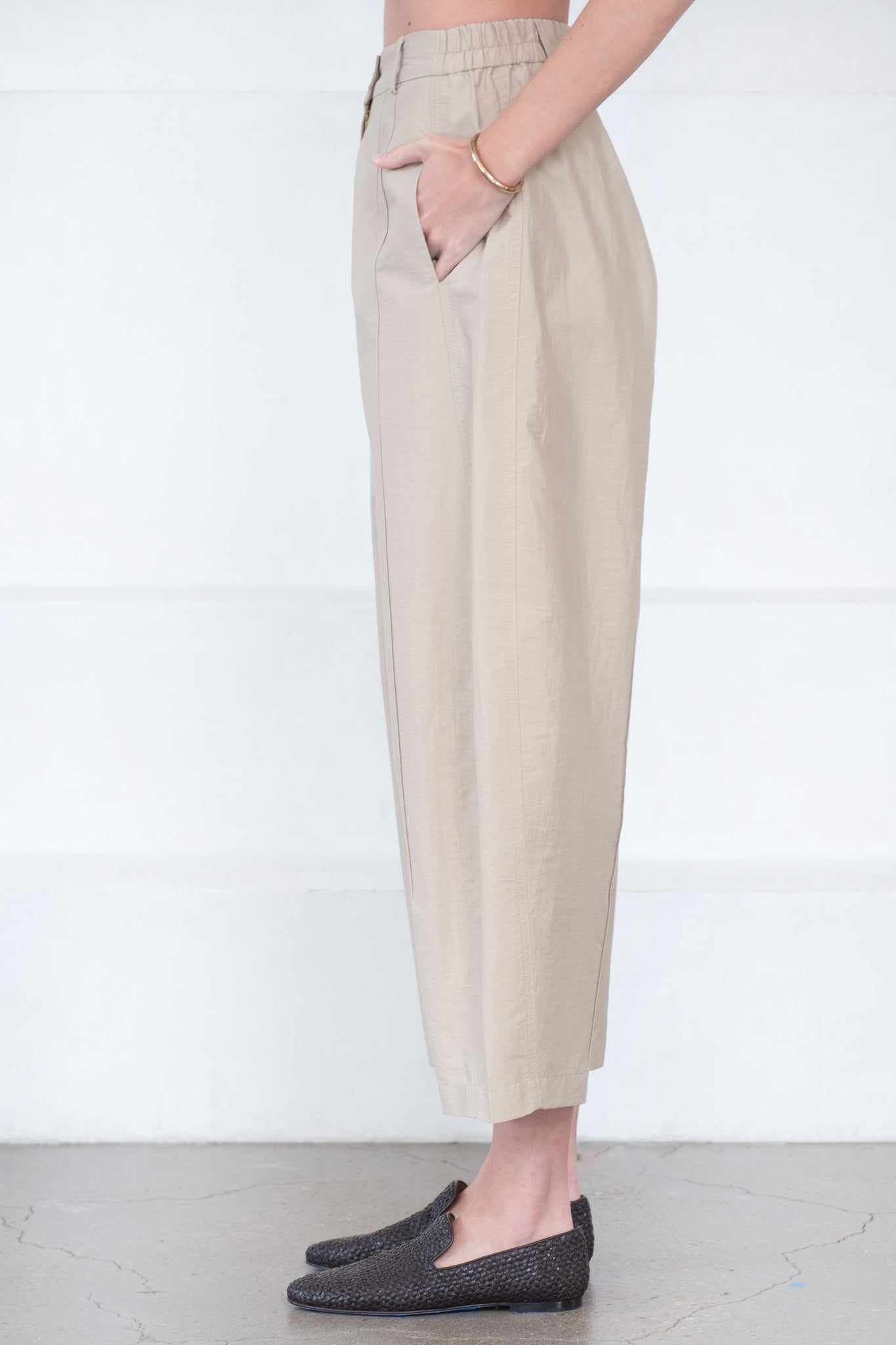 CORDERA - Seam Curved Pants, Toasted