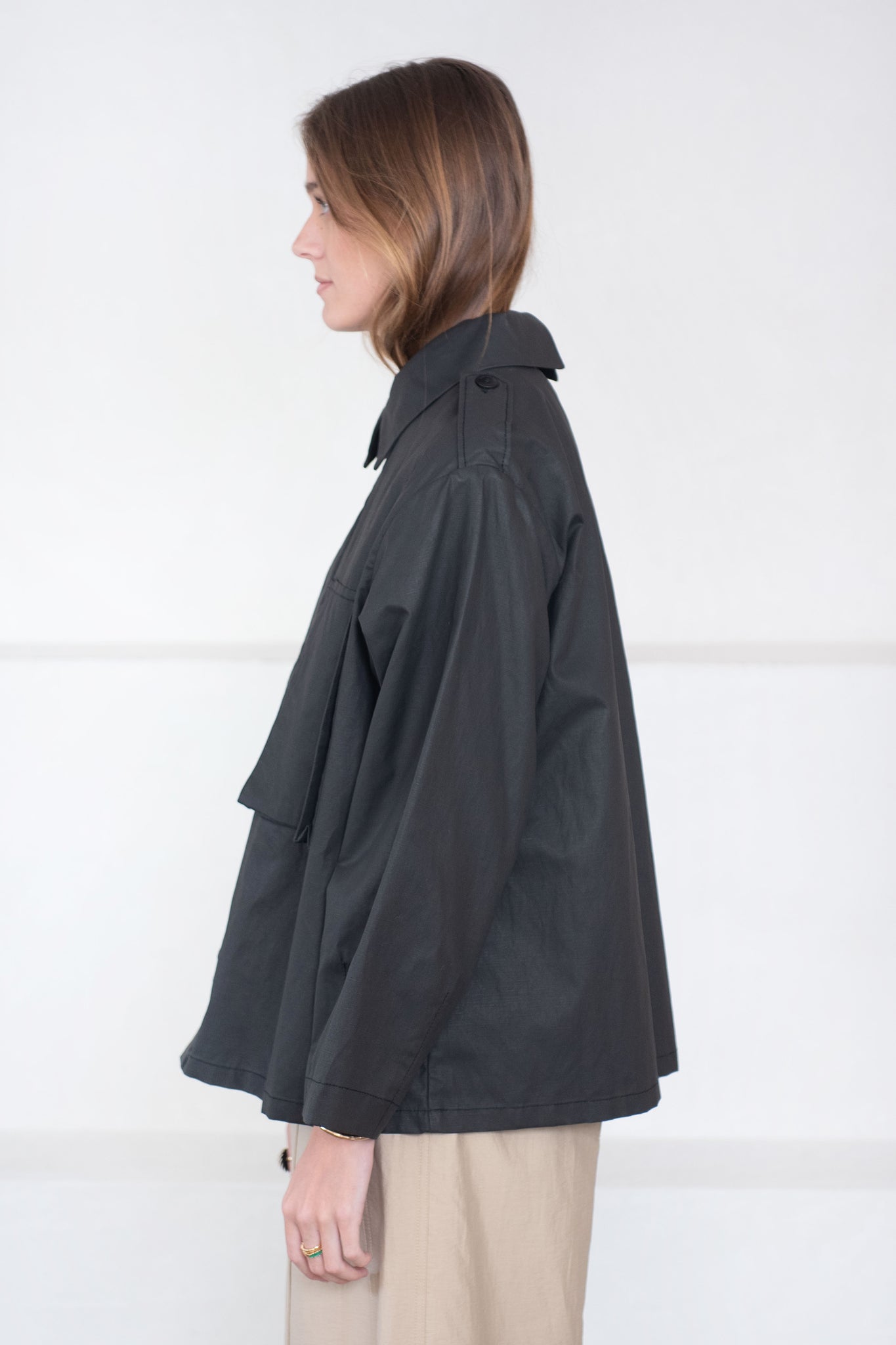 CORDERA - Utility Trench Jacket, Black