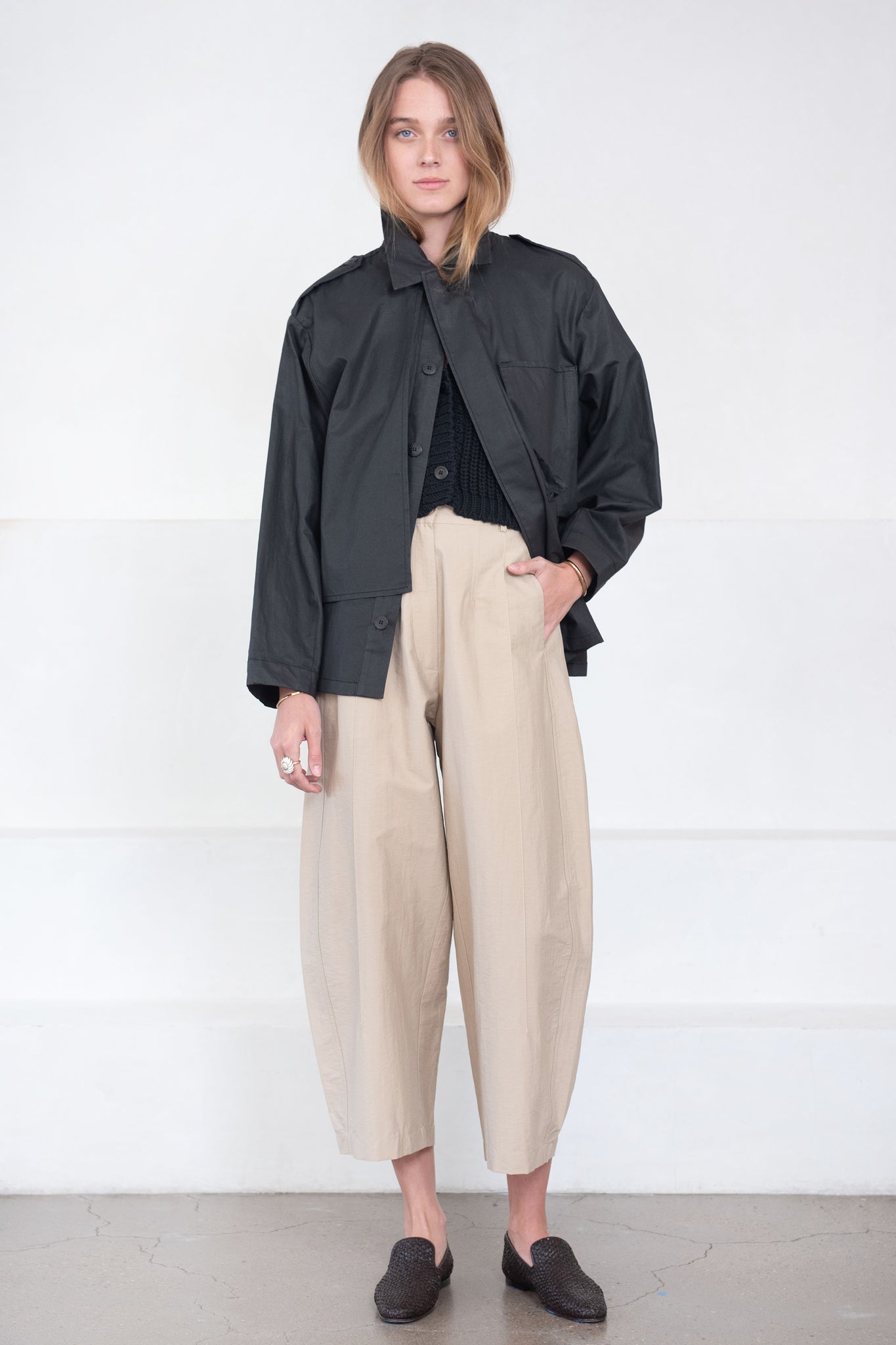 CORDERA - Utility Trench Jacket, Black
