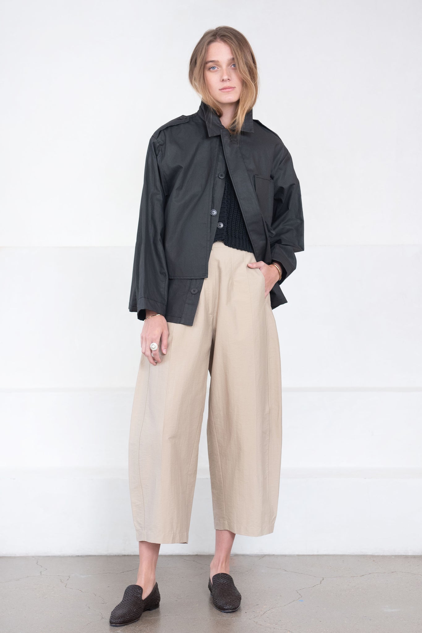 CORDERA - Utility Trench Jacket, Black