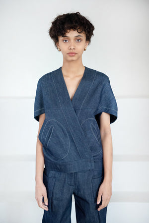 Zero + Maria Cornejo - Hex Shrug, Indigo