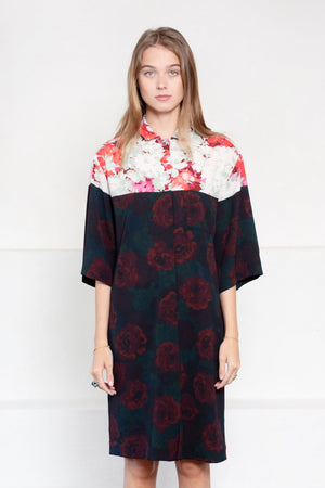 DRIES VAN NOTEN - Floral Shirtdress, Dessin A