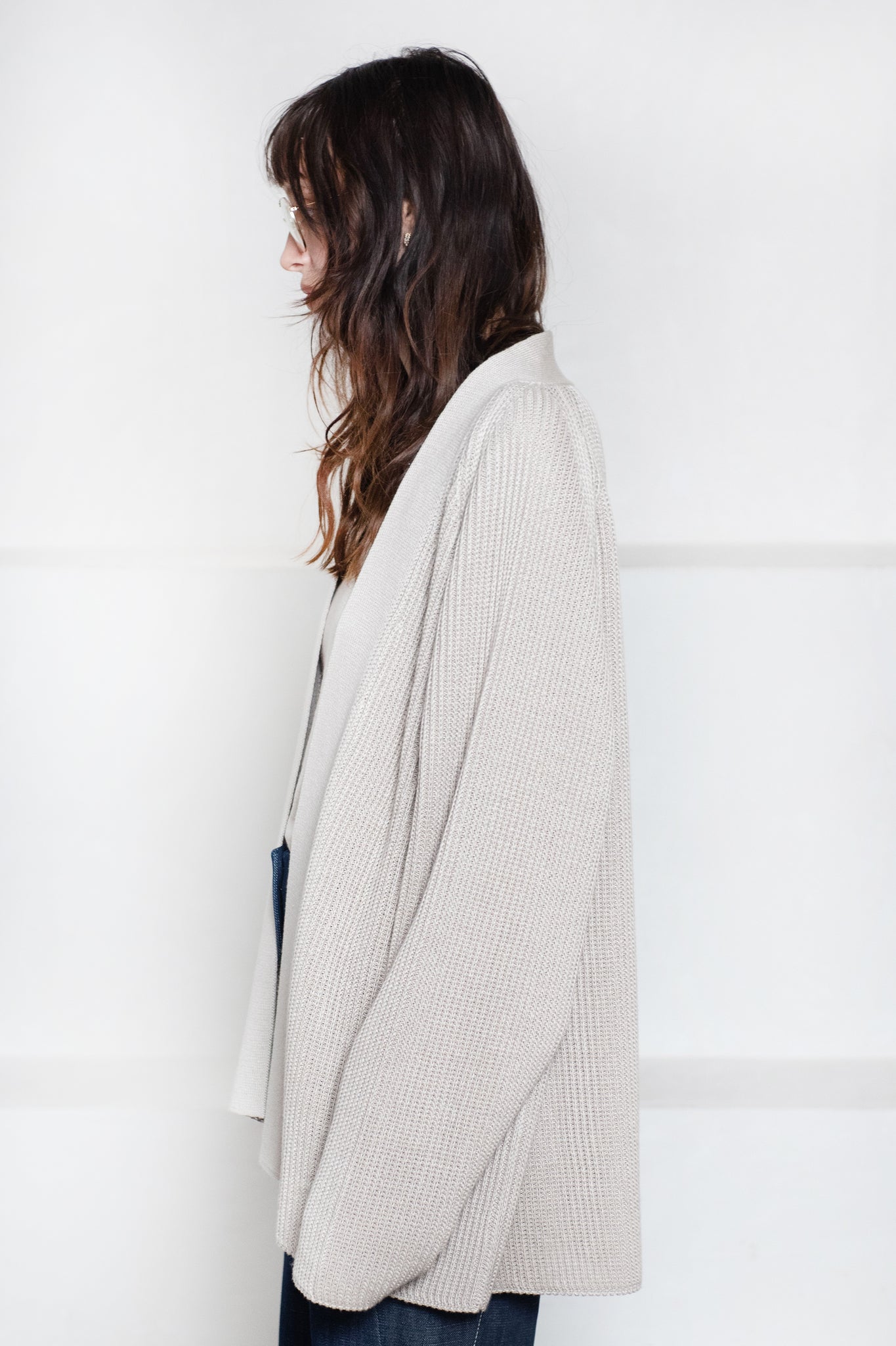 Dušan - Boyfriend Cardigan, Oyster