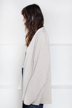 Dušan - Boyfriend Cardigan, Oyster