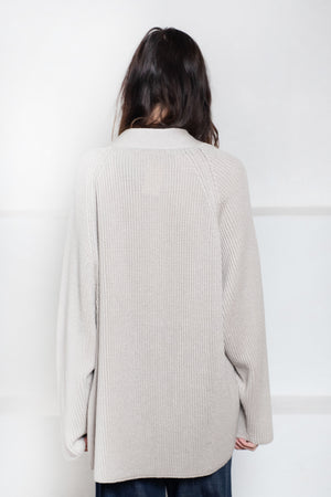 Dušan - Boyfriend Cardigan, Oyster
