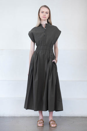 Dušan - Dress with Elastic Waist, Military