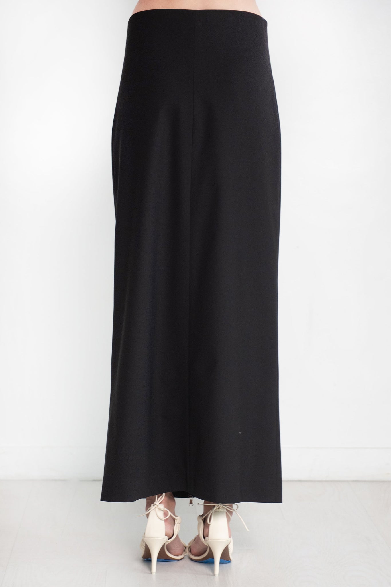 GAUCHERE - Zip Front Skirt, Black
