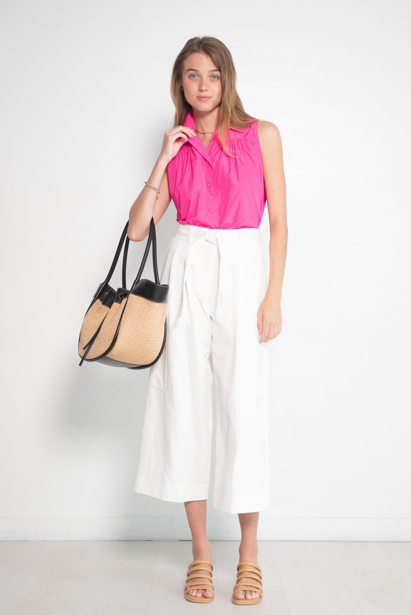 ODEEH - Belt Pants, Chalk