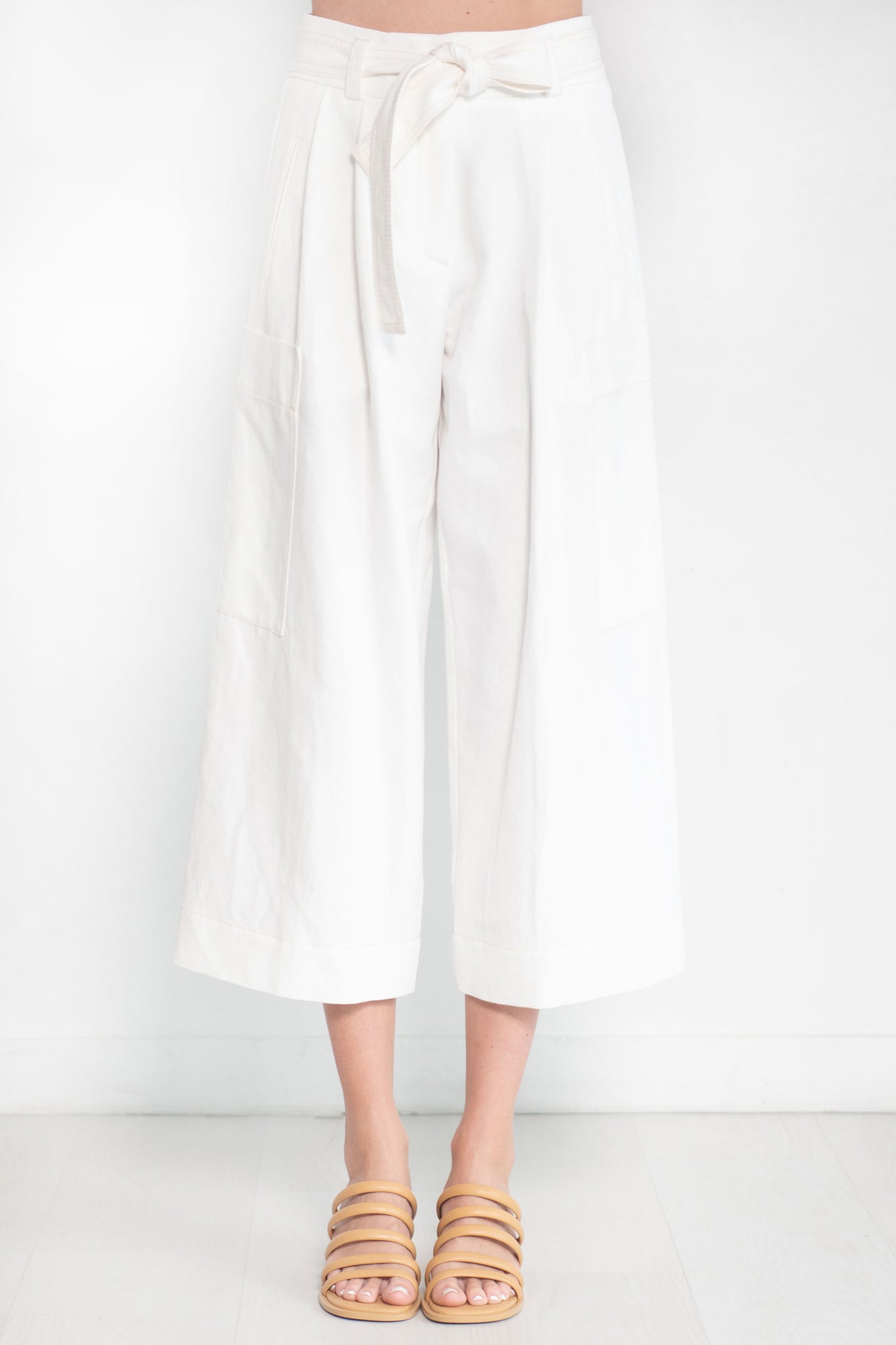 ODEEH - Belt Pants, Chalk