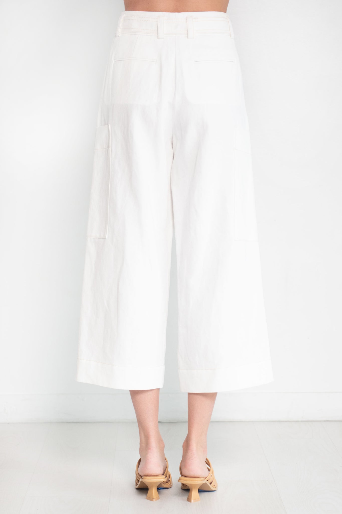 ODEEH - Belt Pants, Chalk