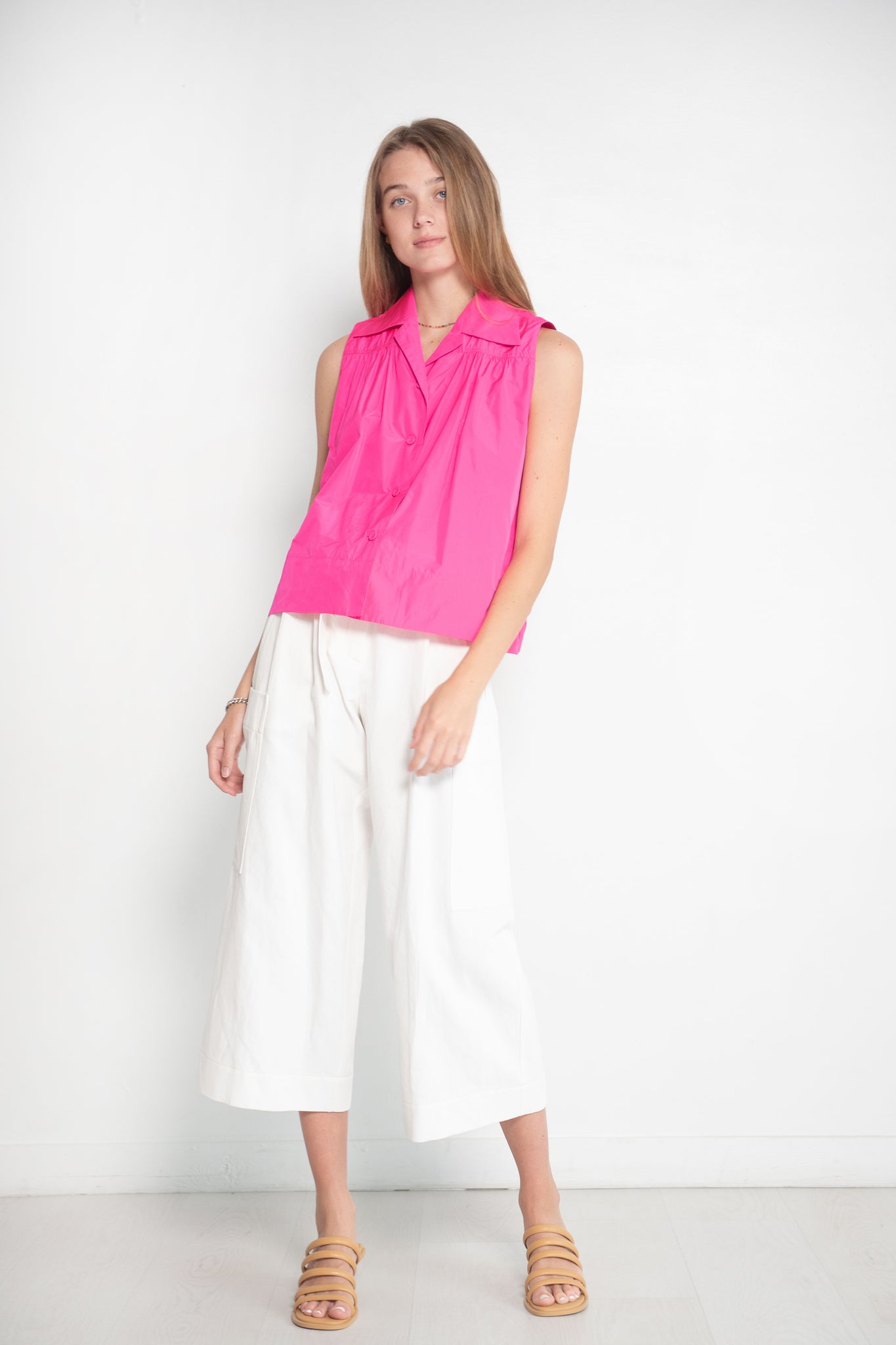 ODEEH - Belt Pants, Chalk