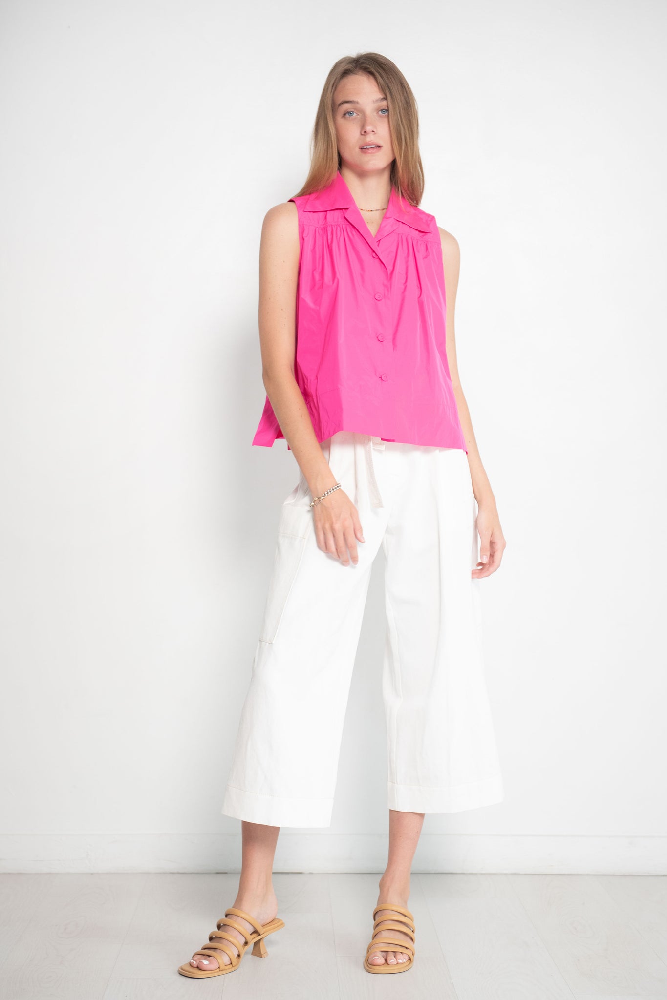 ODEEH - Belt Pants, Chalk