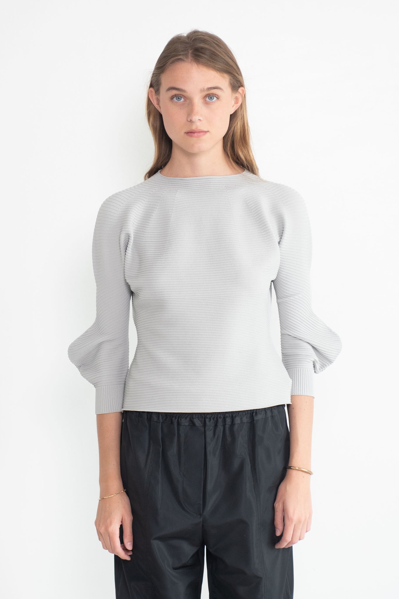 Pleats Please by Issey Miyake - Concretion Top, Greige
