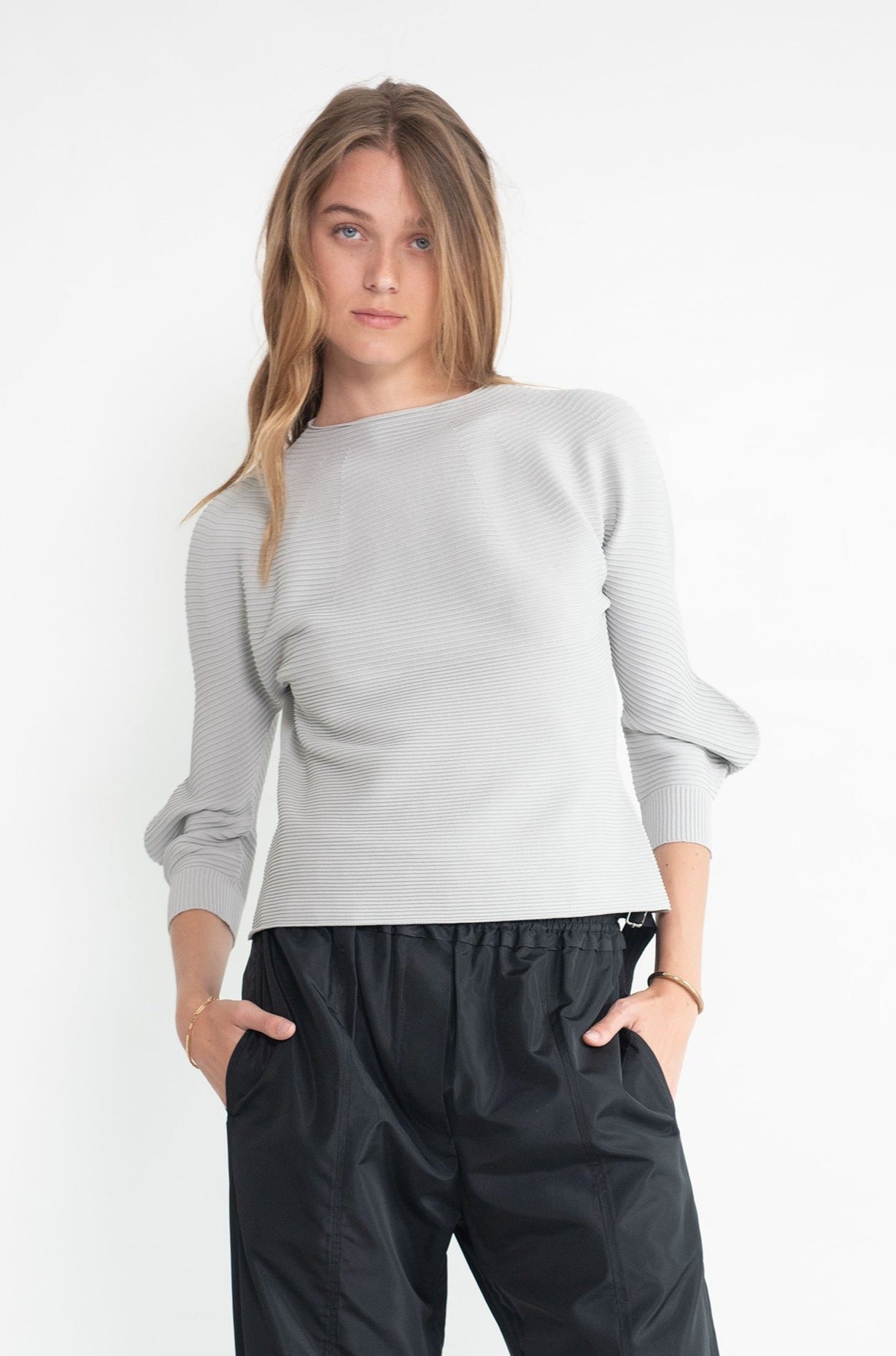 Pleats Please by Issey Miyake - Concretion Top, Greige