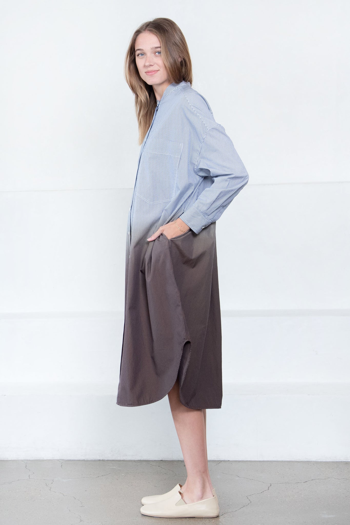 Hache - Overdress, Brown Stripes
