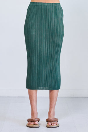 ISSEY M. PLEATS - New Colorful Basics 2 Skirt, Dark Green