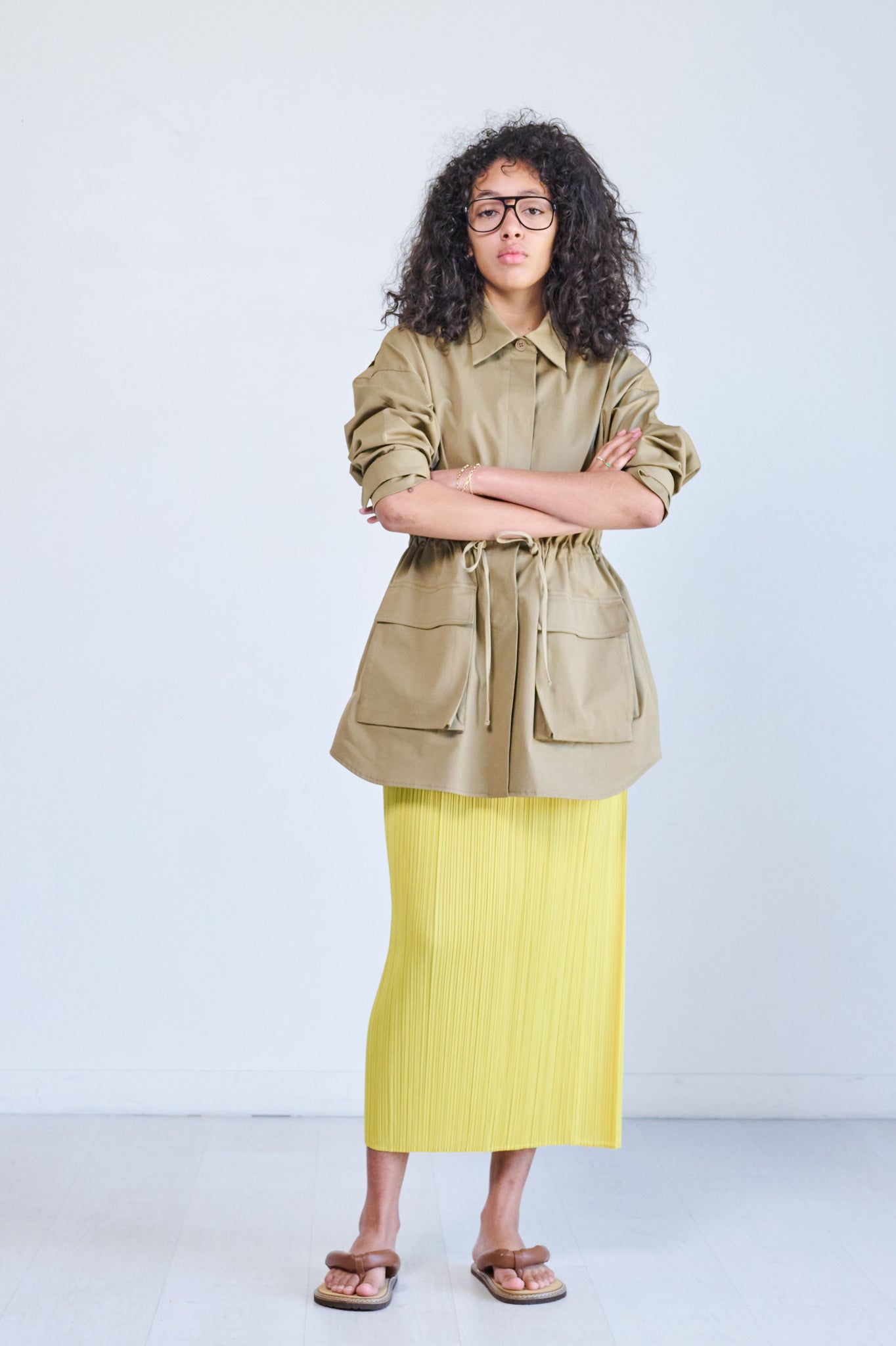 ISSEY M. PLEATS - Monthly Colors April Skirt, Light Yellow