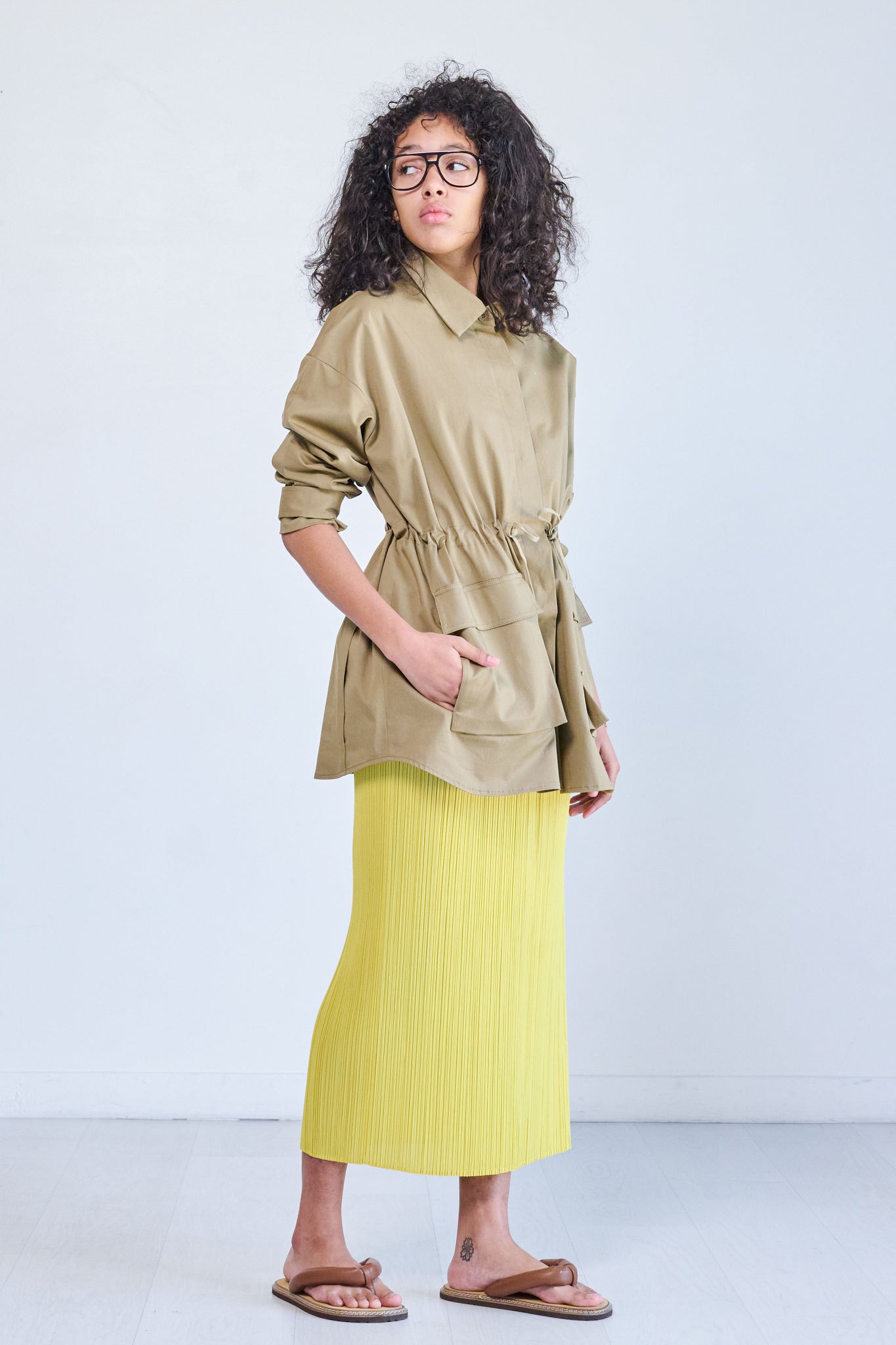 ISSEY M. PLEATS - Monthly Colors April Skirt, Light Yellow