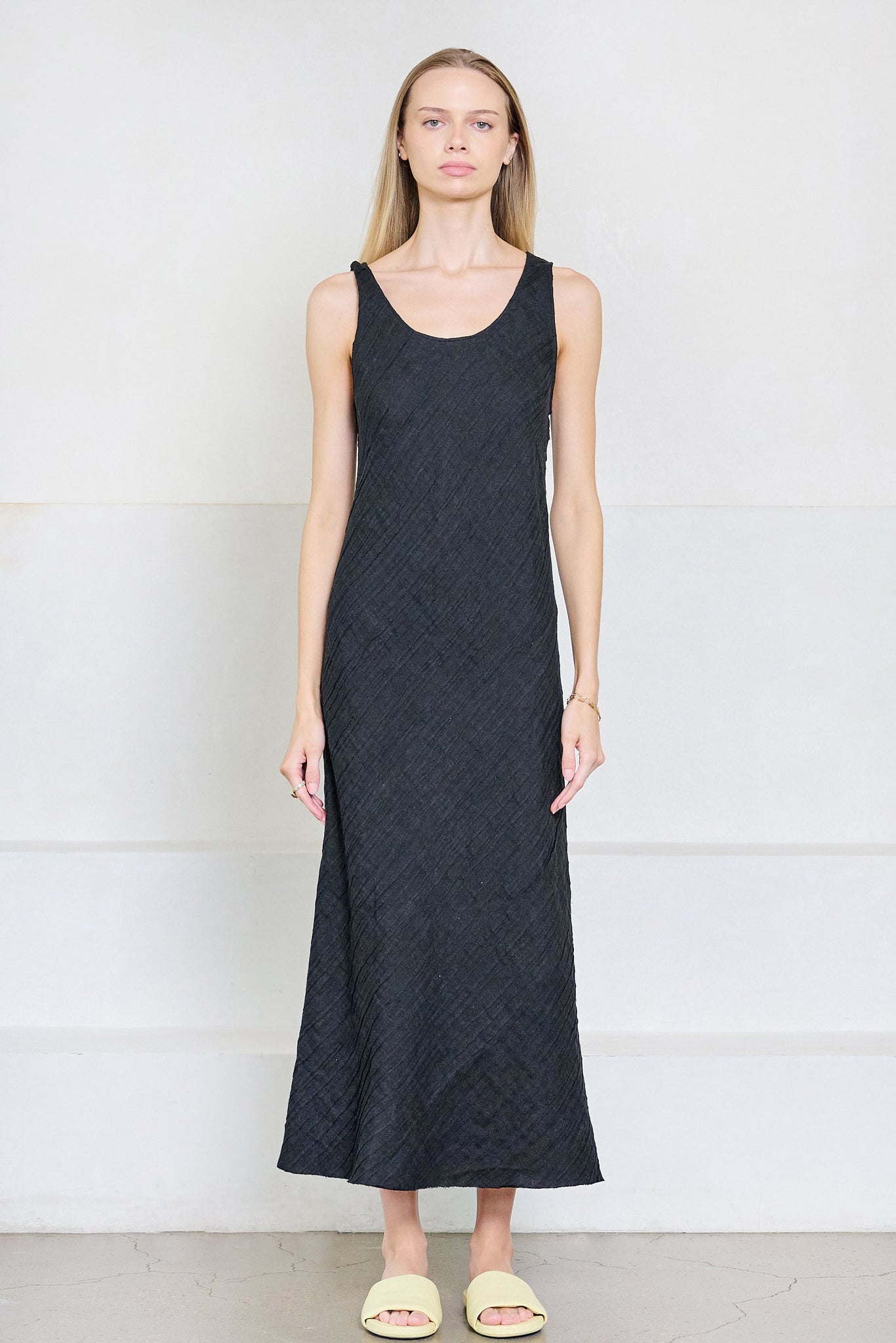 Lauren Manoogian - Gauzy Bias Dress, Black