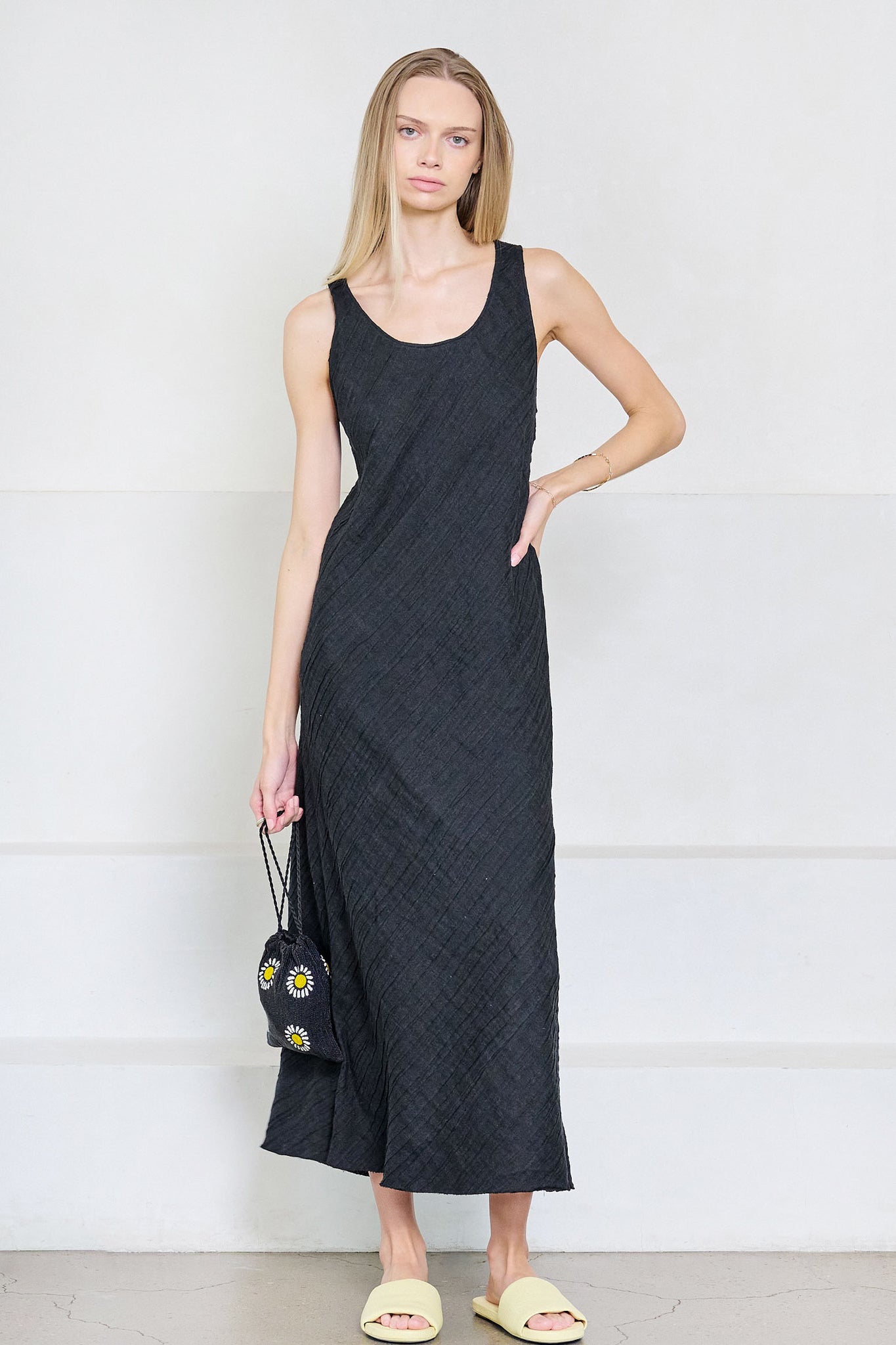 Lauren Manoogian - Gauzy Bias Dress, Black