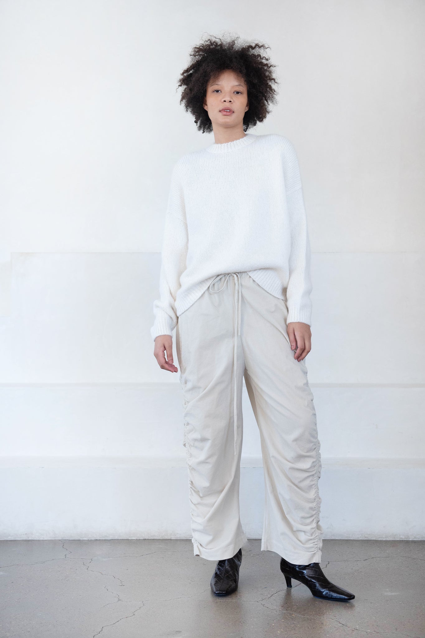 Lauren Manoogian - Mircocord Ruched Pants, Ivory