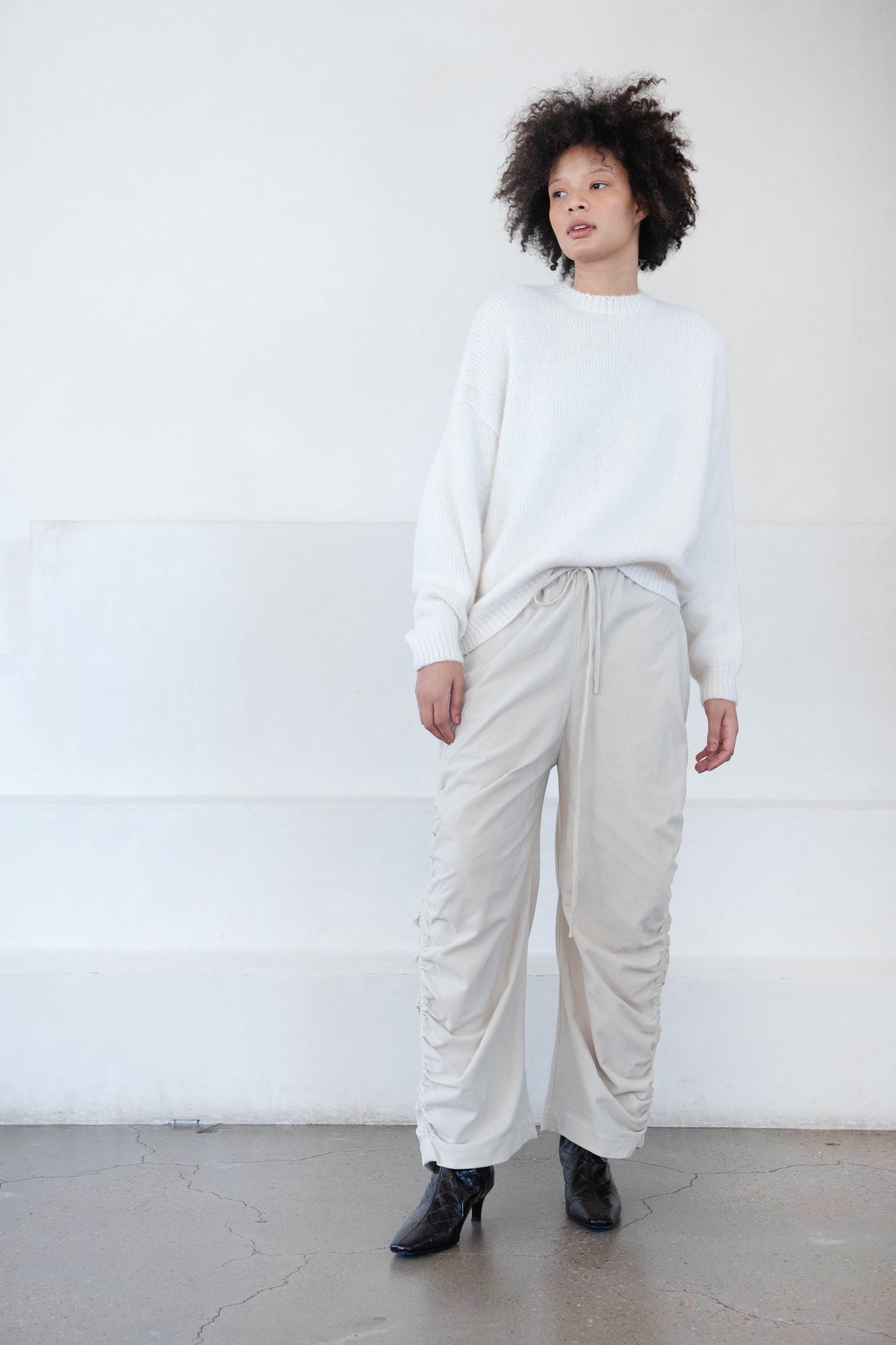 Lauren Manoogian - Mircocord Ruched Pants, Ivory