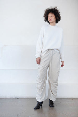 Lauren Manoogian - Mircocord Ruched Pants, Ivory