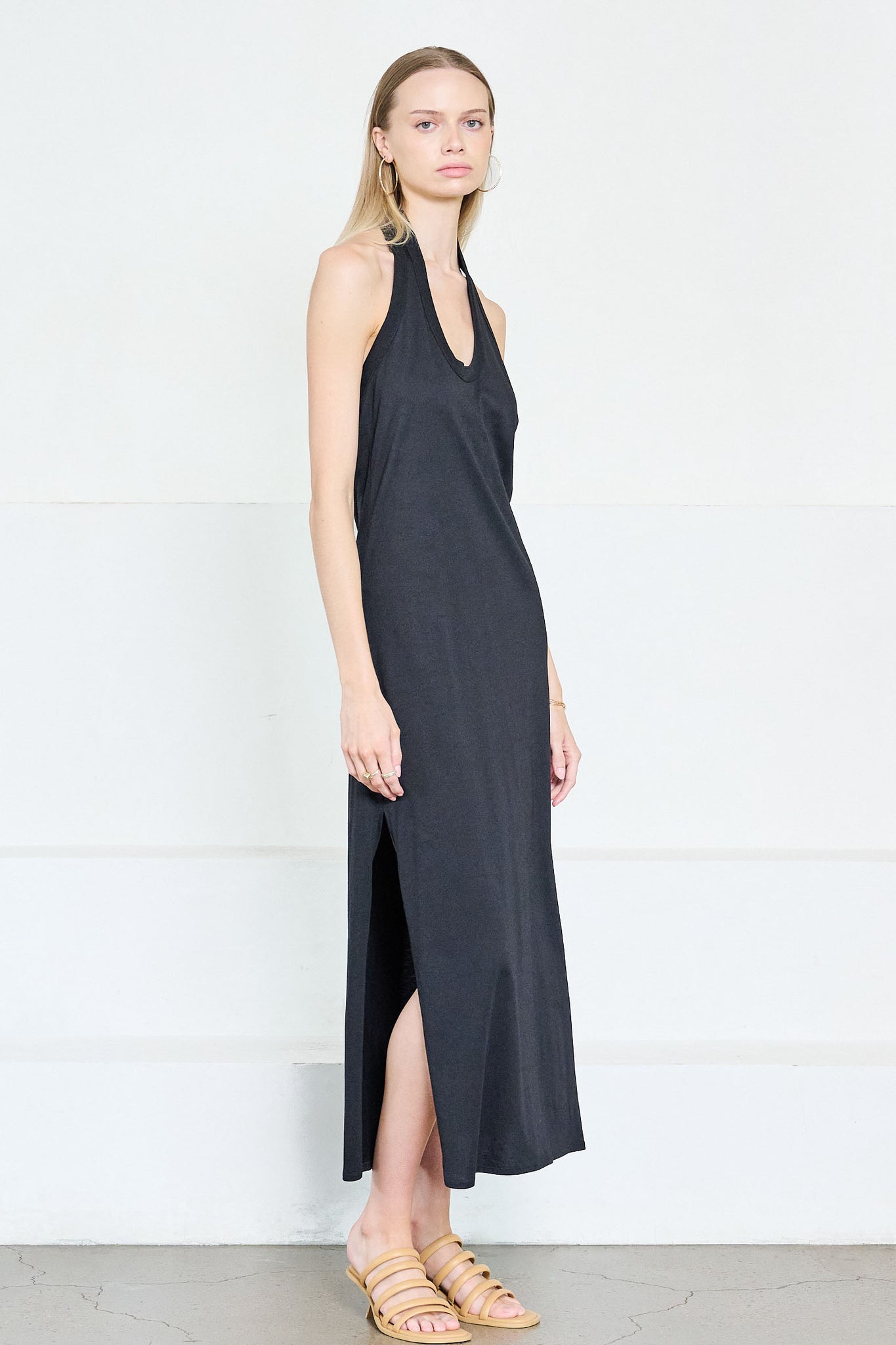 LOULOU STUDIO - Neami Halter Dress, Black