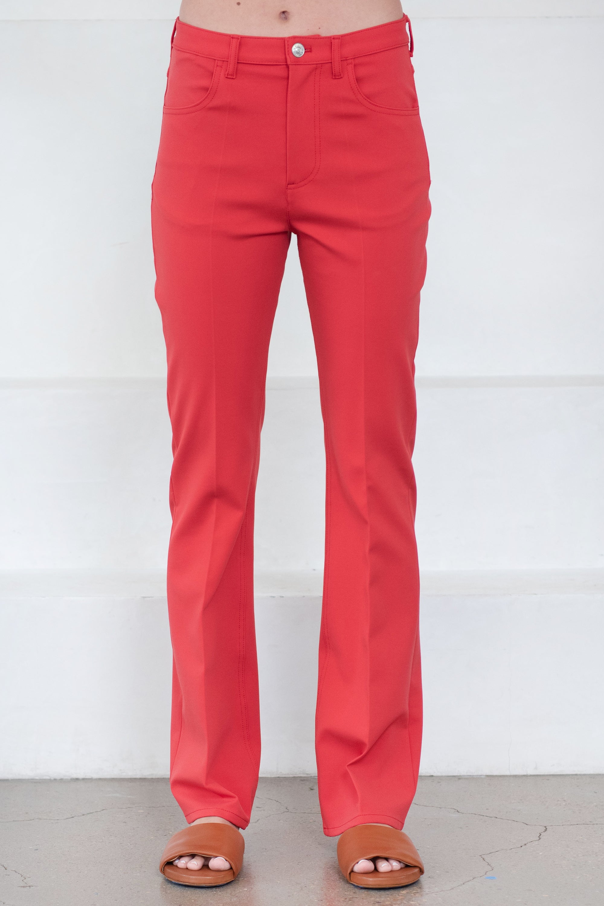 FLARED JERSEY TROUSER, LACQUER