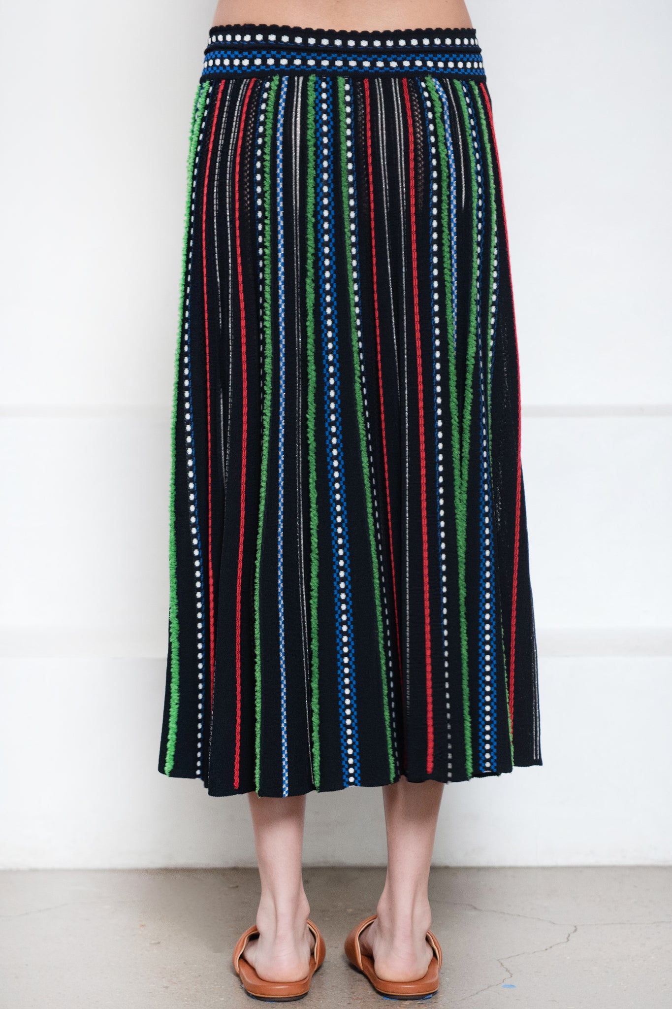 MOLLI - Confetti Jacquard Knit Skirt, Deep Black