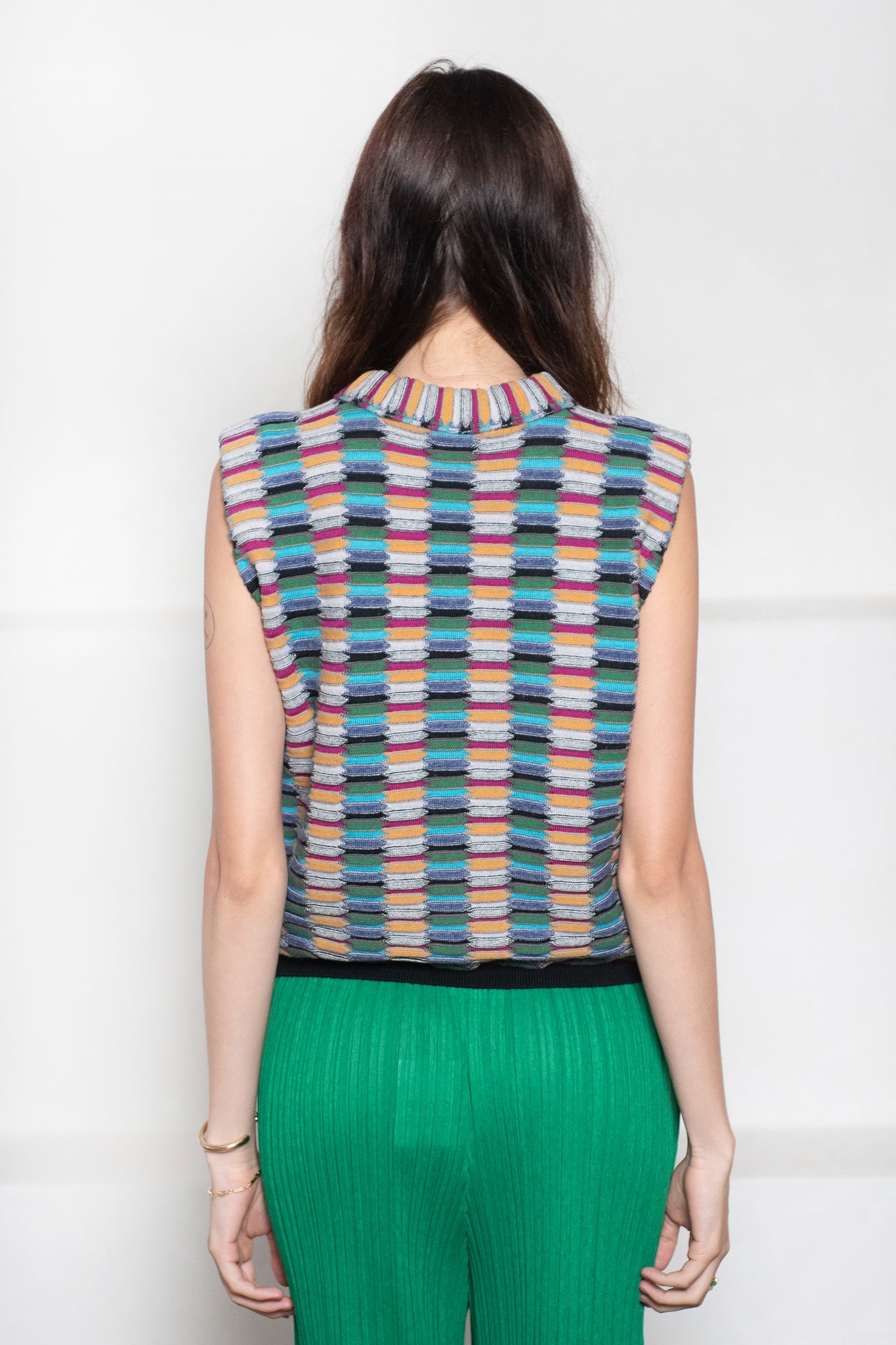MOLLI - Zellige Stitch Structured Top, Deep Black