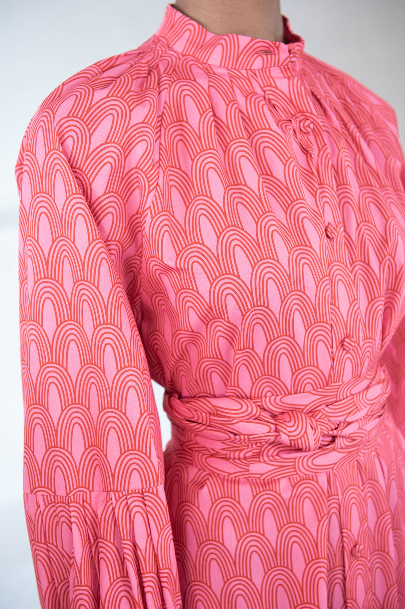 ODEEH - Long Sleeve Dress, Oleander