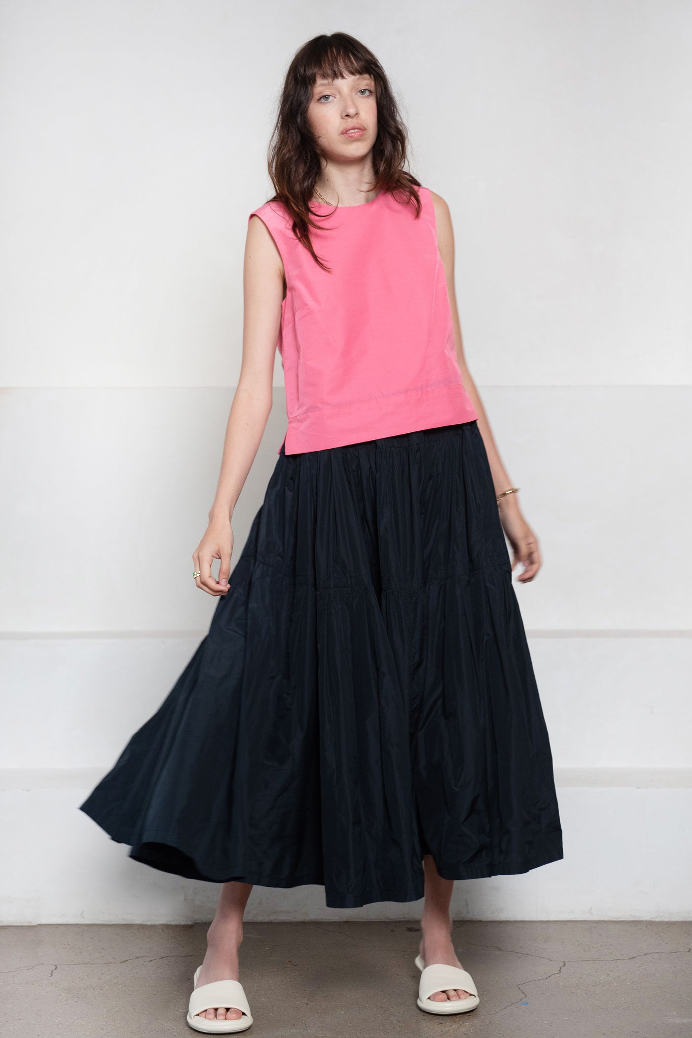 ODEEH - Midi Skirt, Navy
