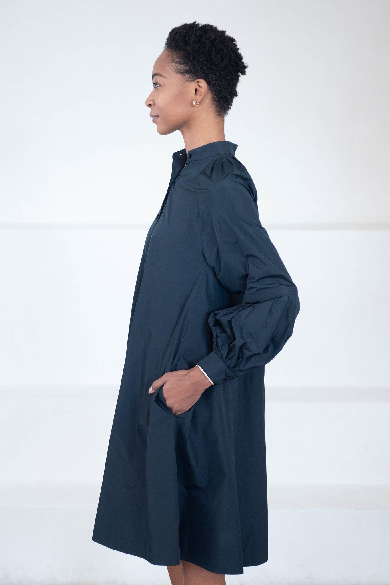 ODEEH - Long Sleeve Dress, Navy