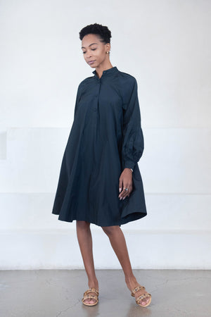ODEEH - Long Sleeve Dress, Navy