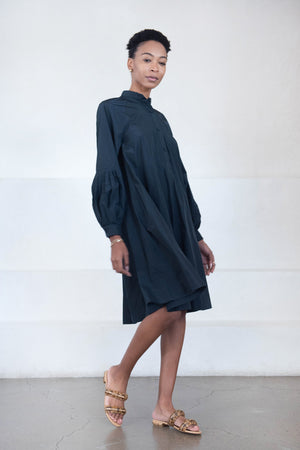 ODEEH - Long Sleeve Dress, Navy