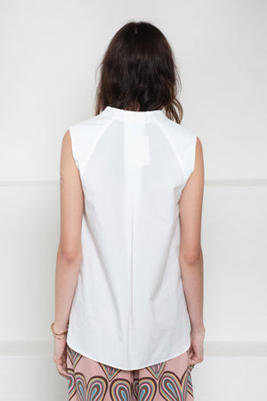 ODEEH - Sleeveless Shirt, White