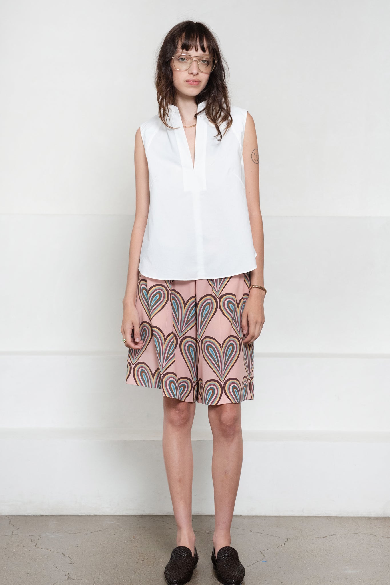 ODEEH - Sleeveless Shirt, White