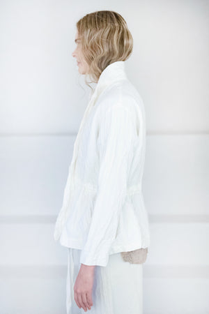pas de calais - Auma Daki Wrinkle Jacket, White