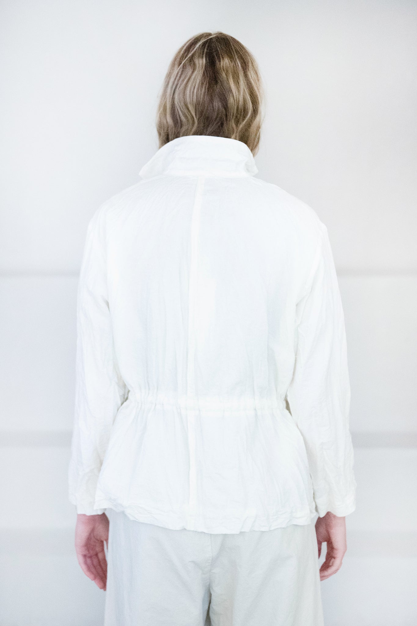pas de calais - Auma Daki Wrinkle Jacket, White