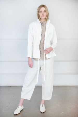 pas de calais - Auma Daki Wrinkle Jacket, White